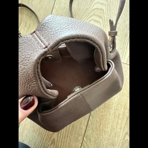 Polene Numéro Neuf Mini Handbag in Textured Sandalwood NWOT - Picture 6 of 9